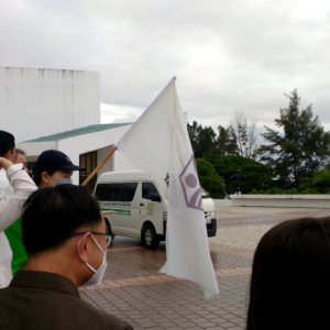 The TRCA scientific Exploration convoy’s Flag-off by YB Dato' Sri Haji Gulamhaidar @ Yusof Bin Khan Bahadar, Director of Sabah Foundation on 7th June 2022.