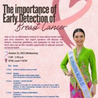 25 Oct 2023 - Sharing Session : The importance of early Detection of Breast Cancer