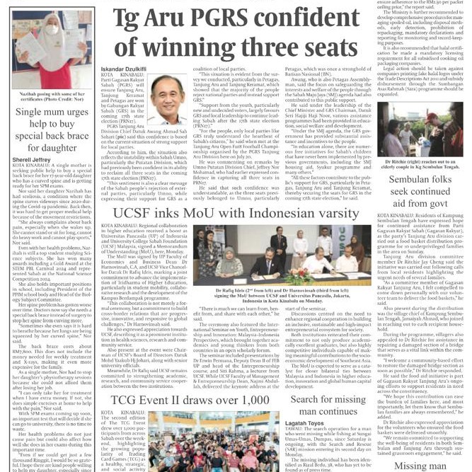 MoU between University College Sabah Foundation (UCSF) and Universitas Pancasila Jakarta